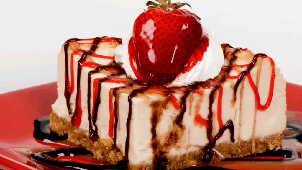 This one’s not trying to be healthy—it’s here to impress. Rich, creamy cheesecake layered over a shortbread crust with a hidden burst of caramel-filled chocolate Kisses. It’s simple to make, dangerously good, and always disappears before I can go back for seconds.
