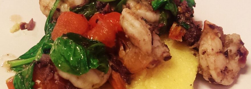 Mediterranean Shrimp and Polenta